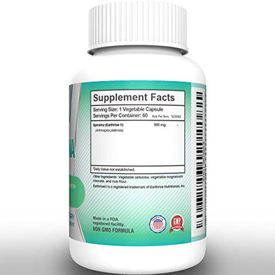 Nutrifect Nutrition 100% Pure Organic Spirulina Tablets, Non GMO, Vegitarian, 60 Capsules